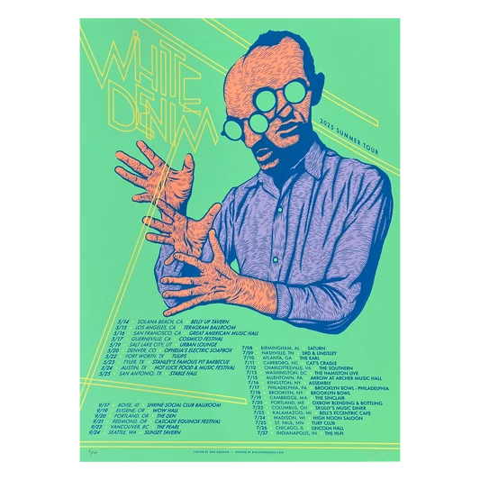White Denim 2026 concert poster